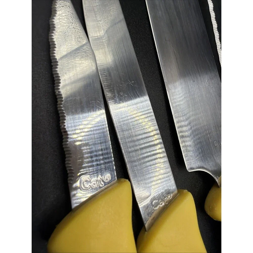 CAT Brand Kitchen Knives From Kutmaster. Butcher, Chef, Utility And Paring. Used